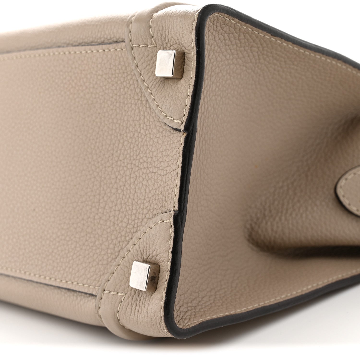 Drummed Calfskin Micro Luggage  Dune