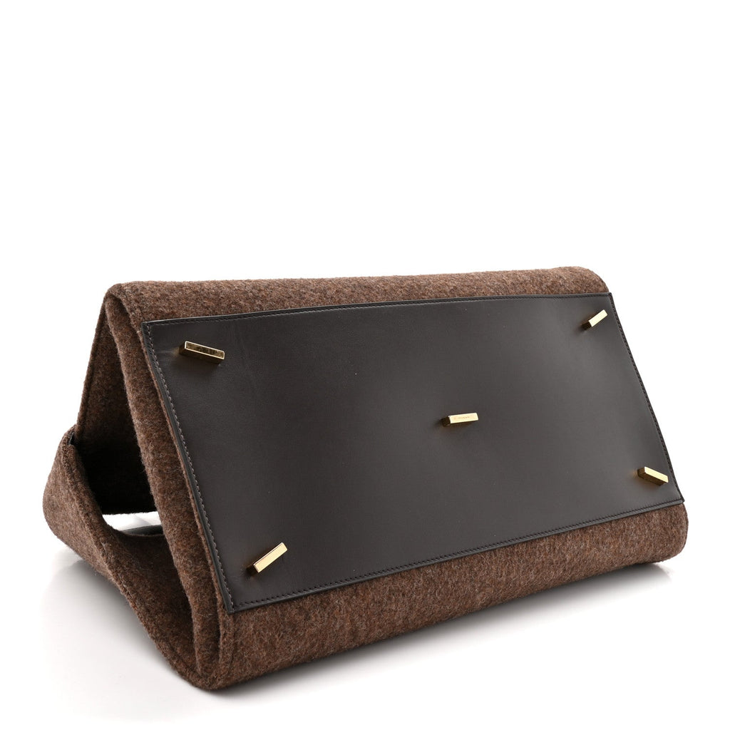 Wool Felt Medium Hug Bag Brown