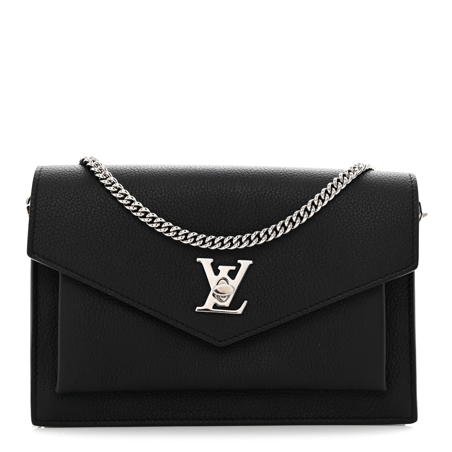 Soft Calfskin My Lockme Chain Pochette Black