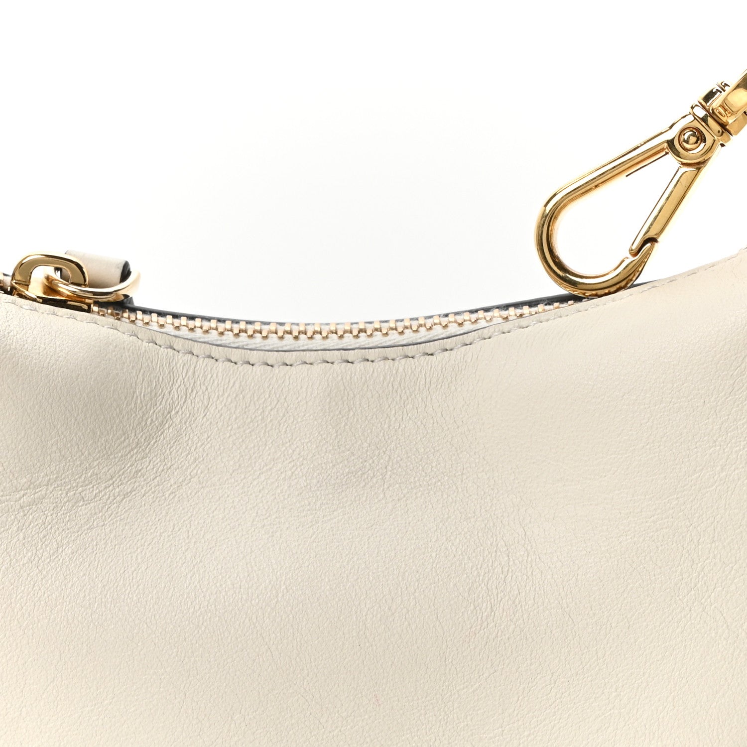 Vitello Grace Matte Nano Fendigraphy Hobo Charm White Ice
