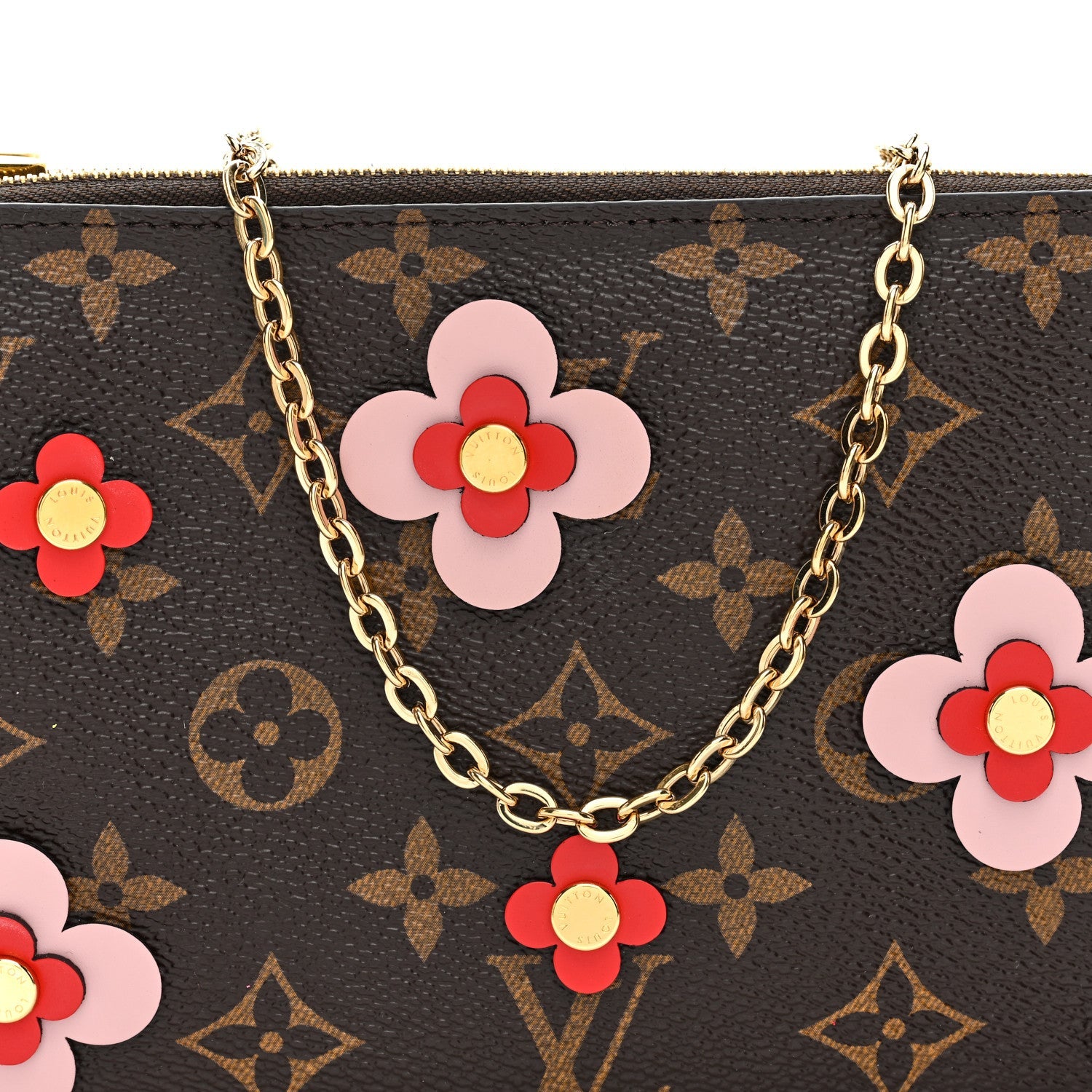 Monogram Blooming Flowers Double Zip Pochette