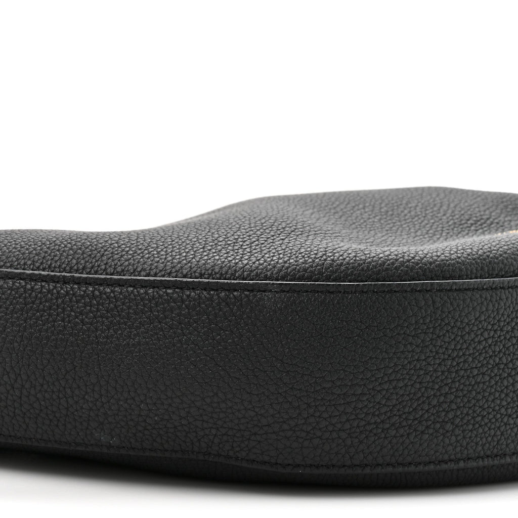 Pebbled Calfskin Augustina Hobo Black