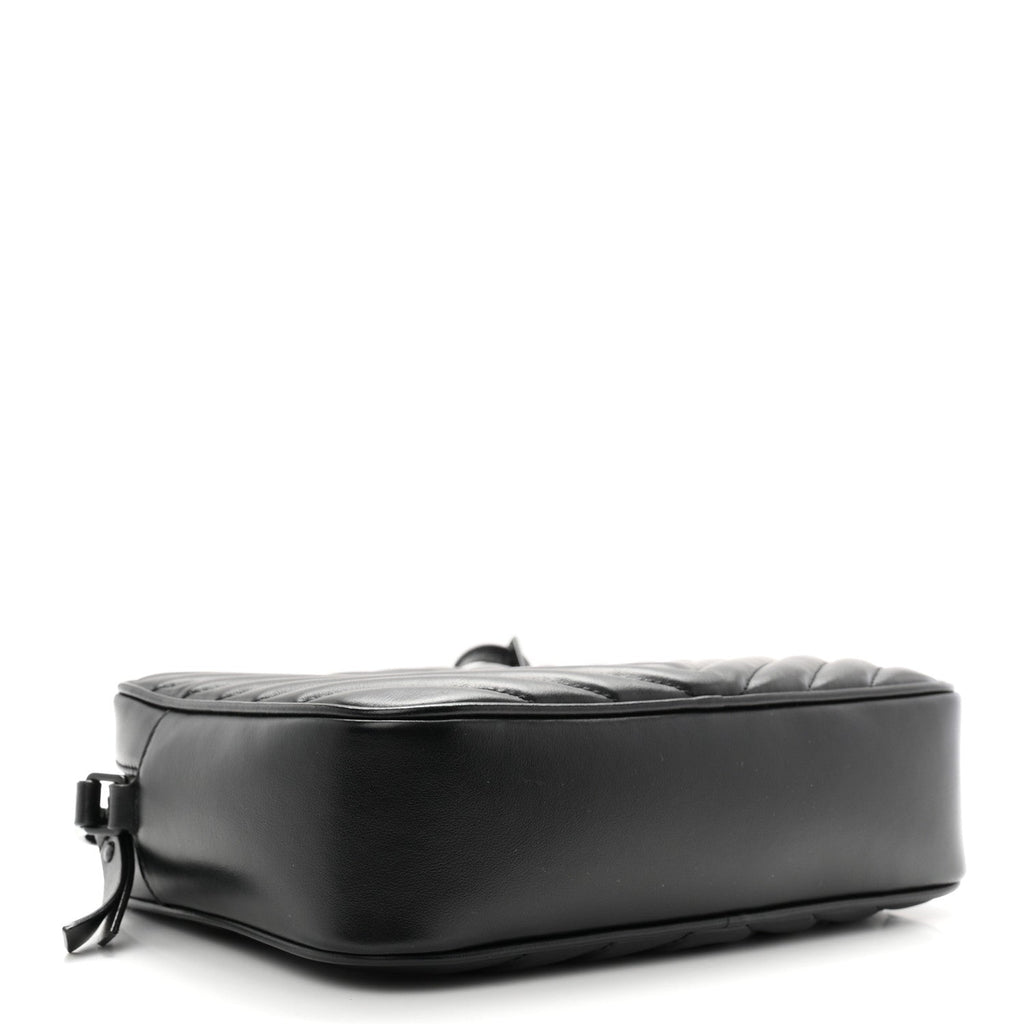 Calfskin Matelasse Monogram Monochrome Lou Camera Bag Black