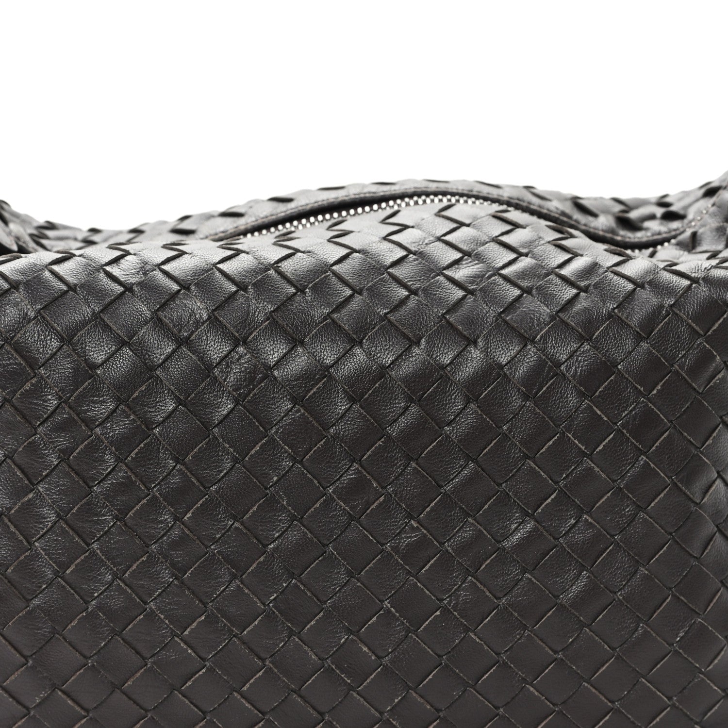 Nappa Intrecciato Small Shoulder Bag Ebano