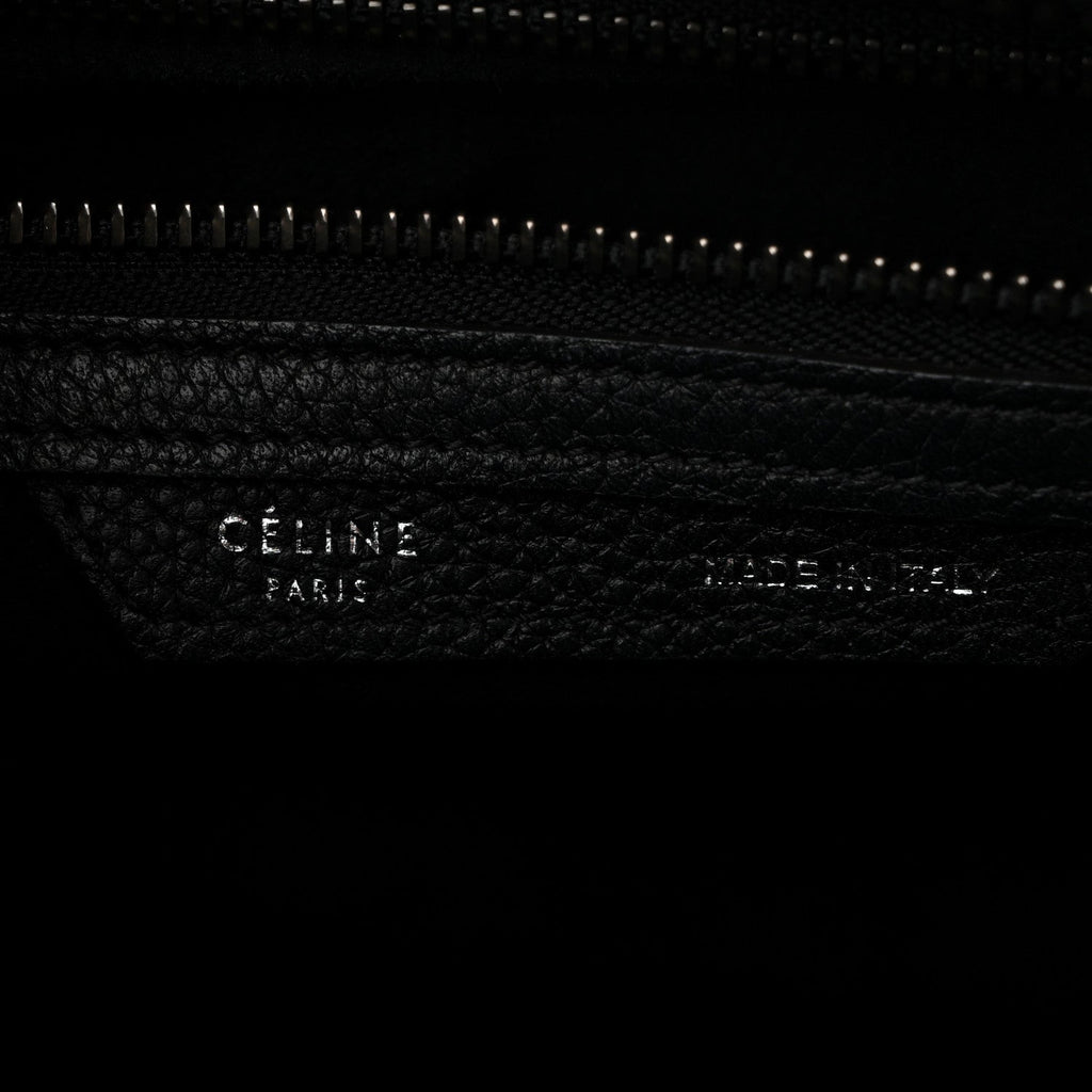 Drummed Calfskin Micro Luggage Black