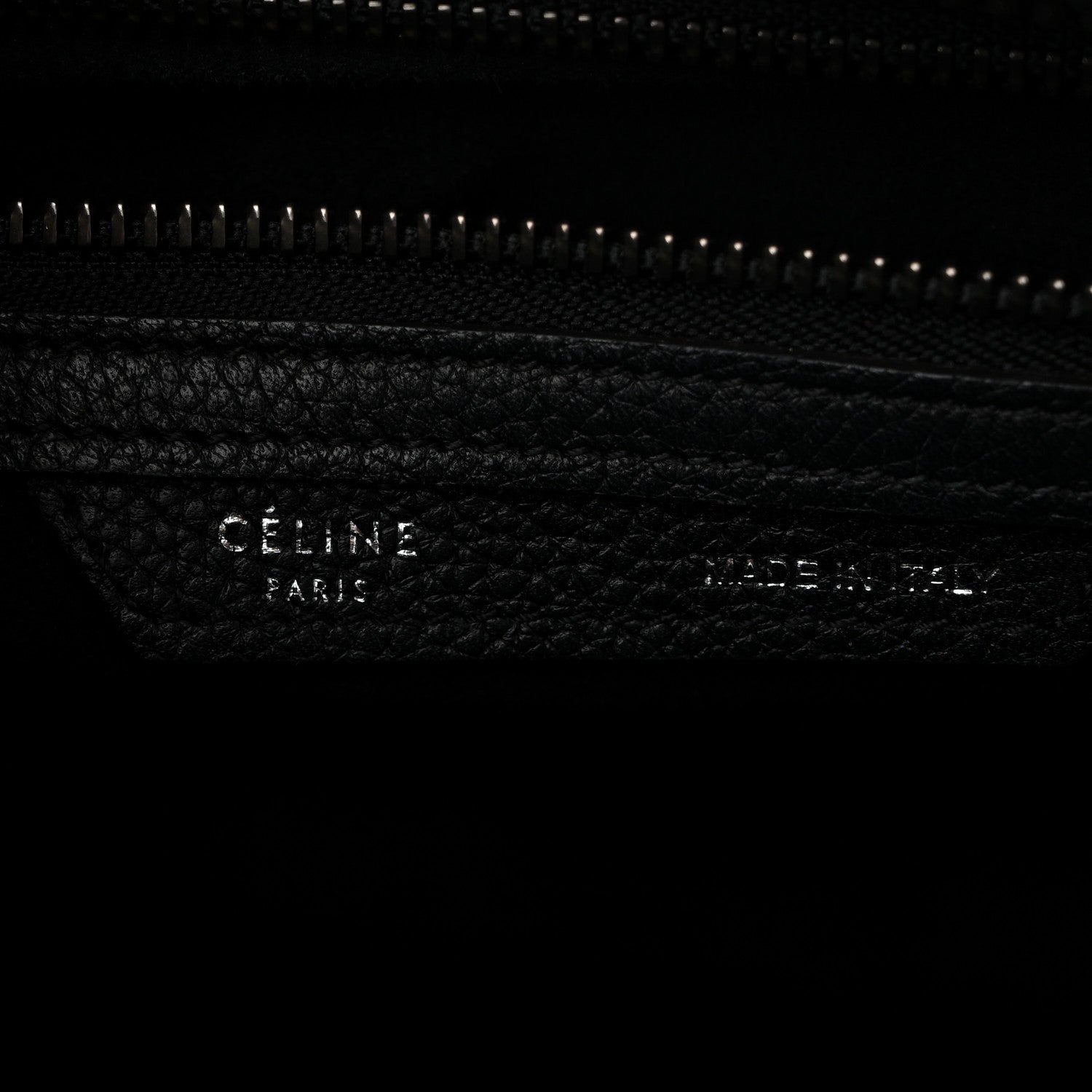 Drummed Calfskin Micro Luggage Black