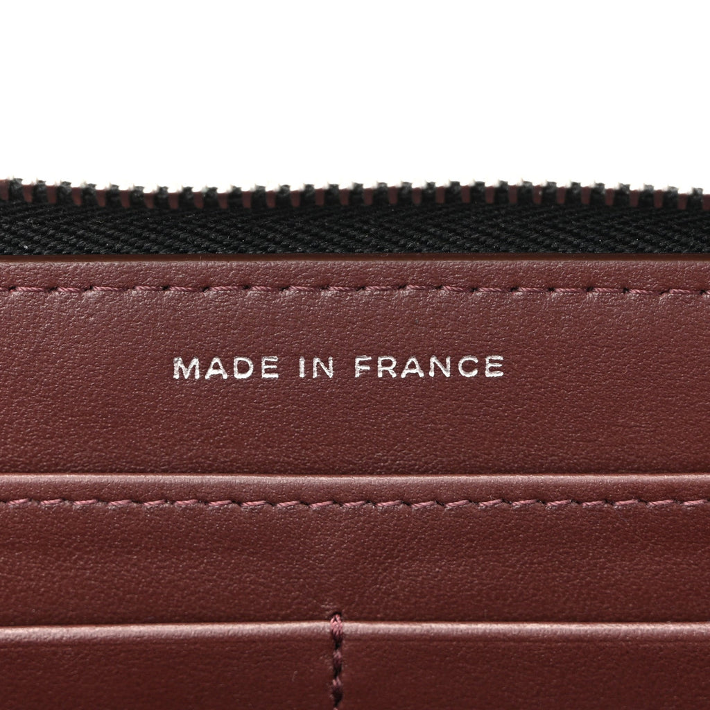 Caviar Quilted Large Gusset Zip Around Wallet Black