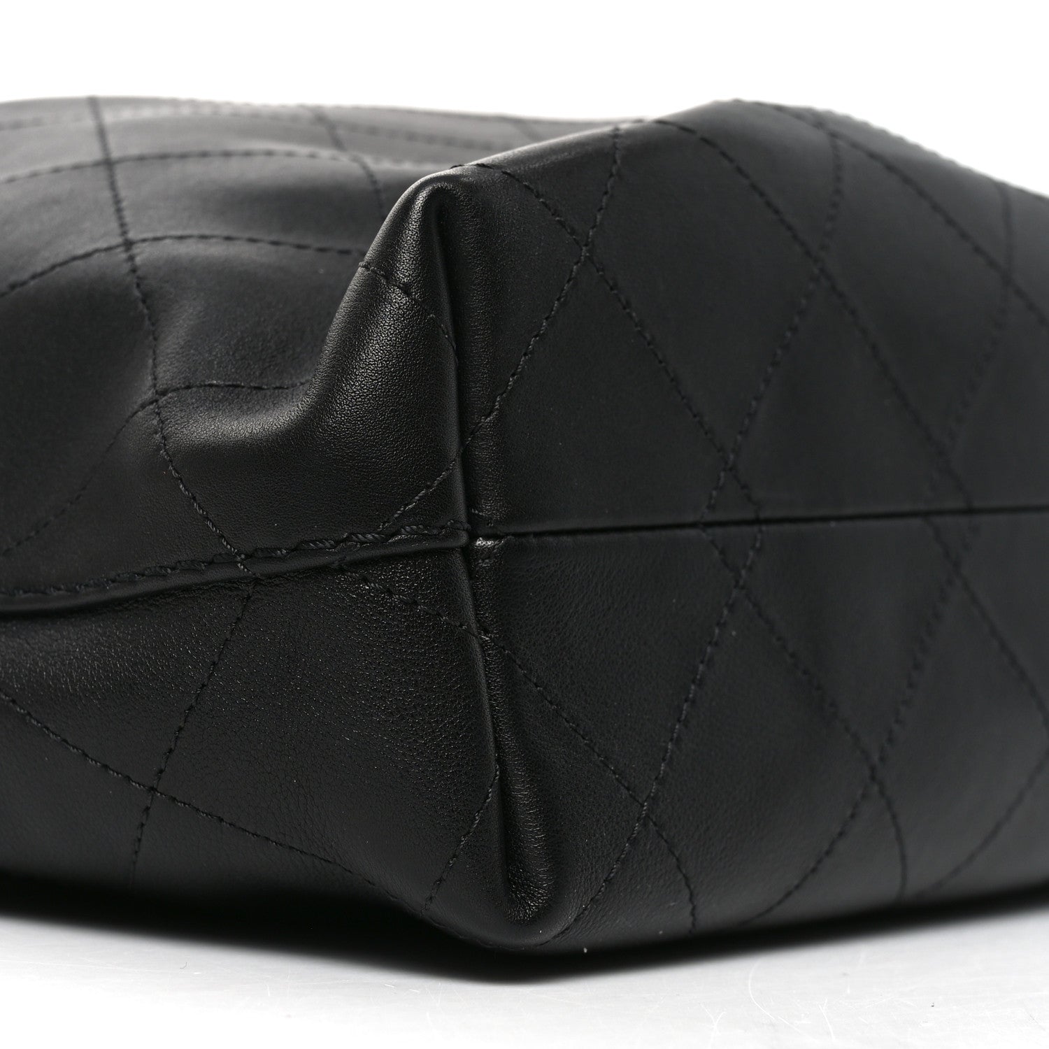 Calfskin Quilted Small Maxi Hobo Black