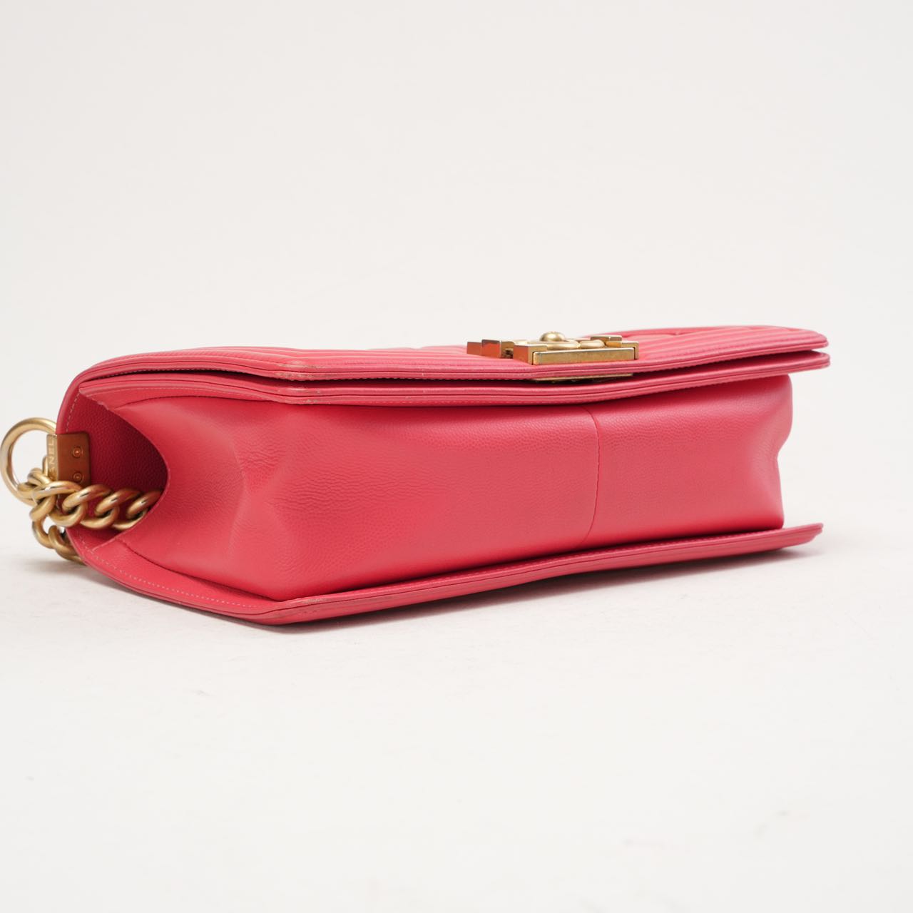 Chanel Medium Boy Flap Caviar Dark Pink 2017