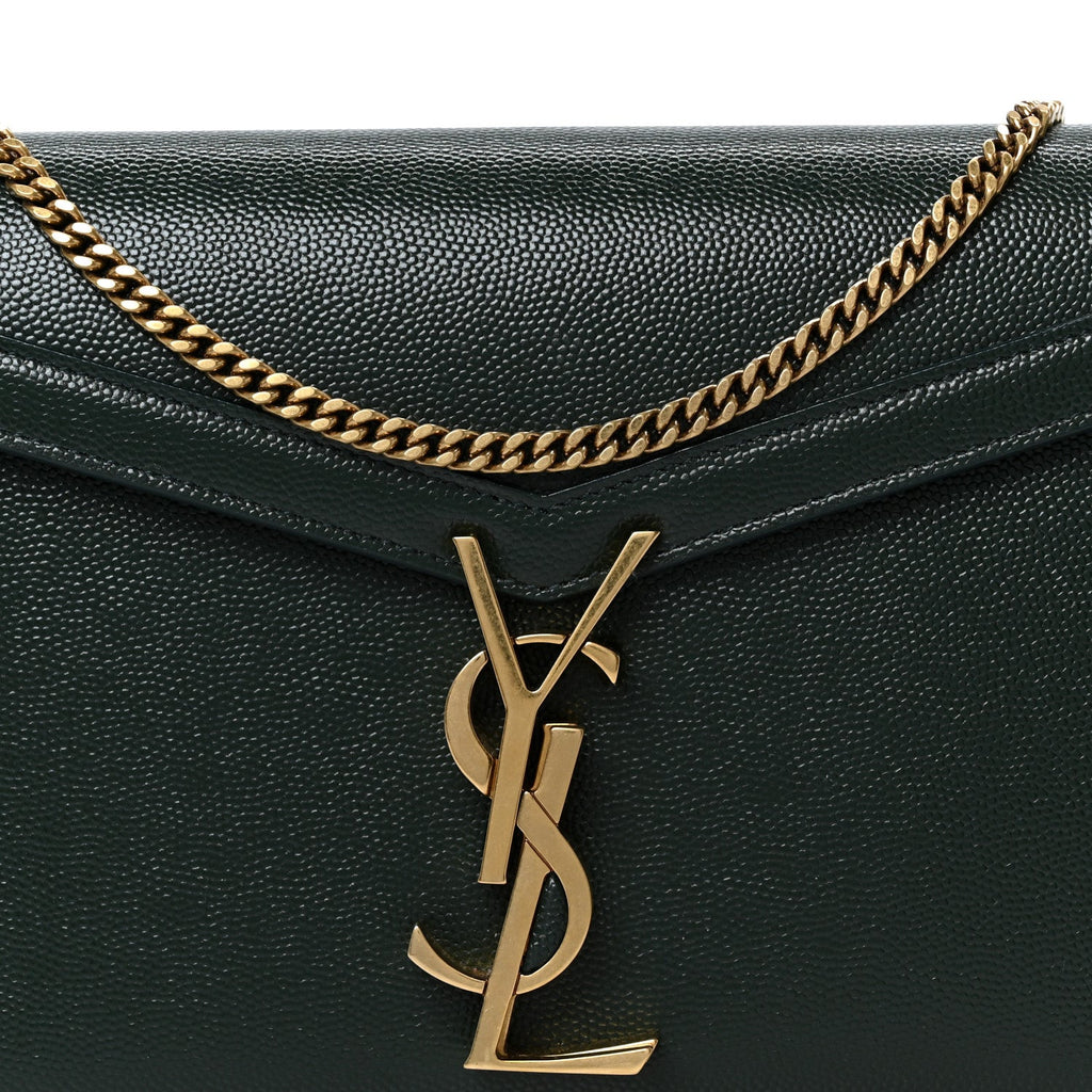 Grain De Poudre Monogram Cassandra Chain Wallet Dark Green