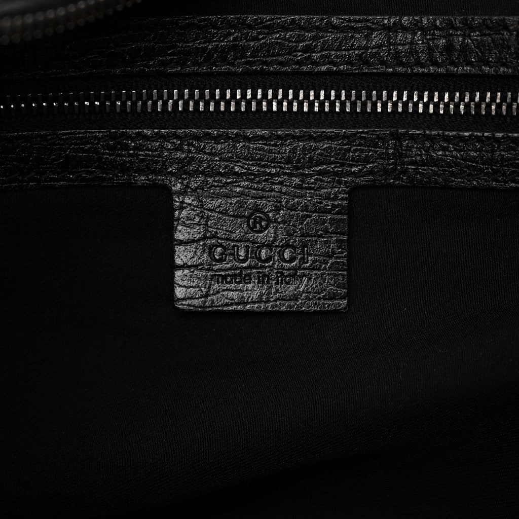 Monogram Medium Horsebit Chain Hobo Black