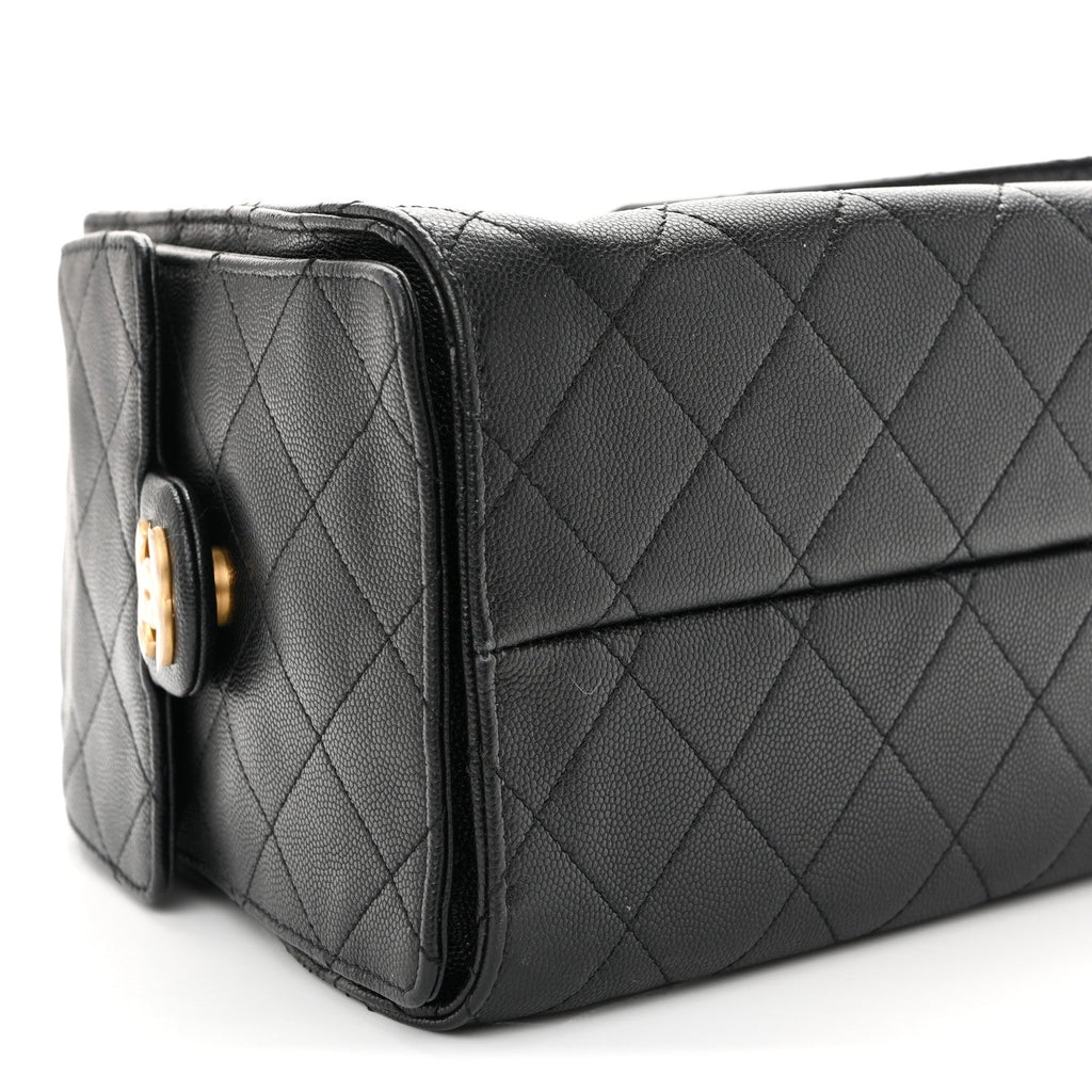 Caviar Quilted Small Chanel 25 Handbag Black