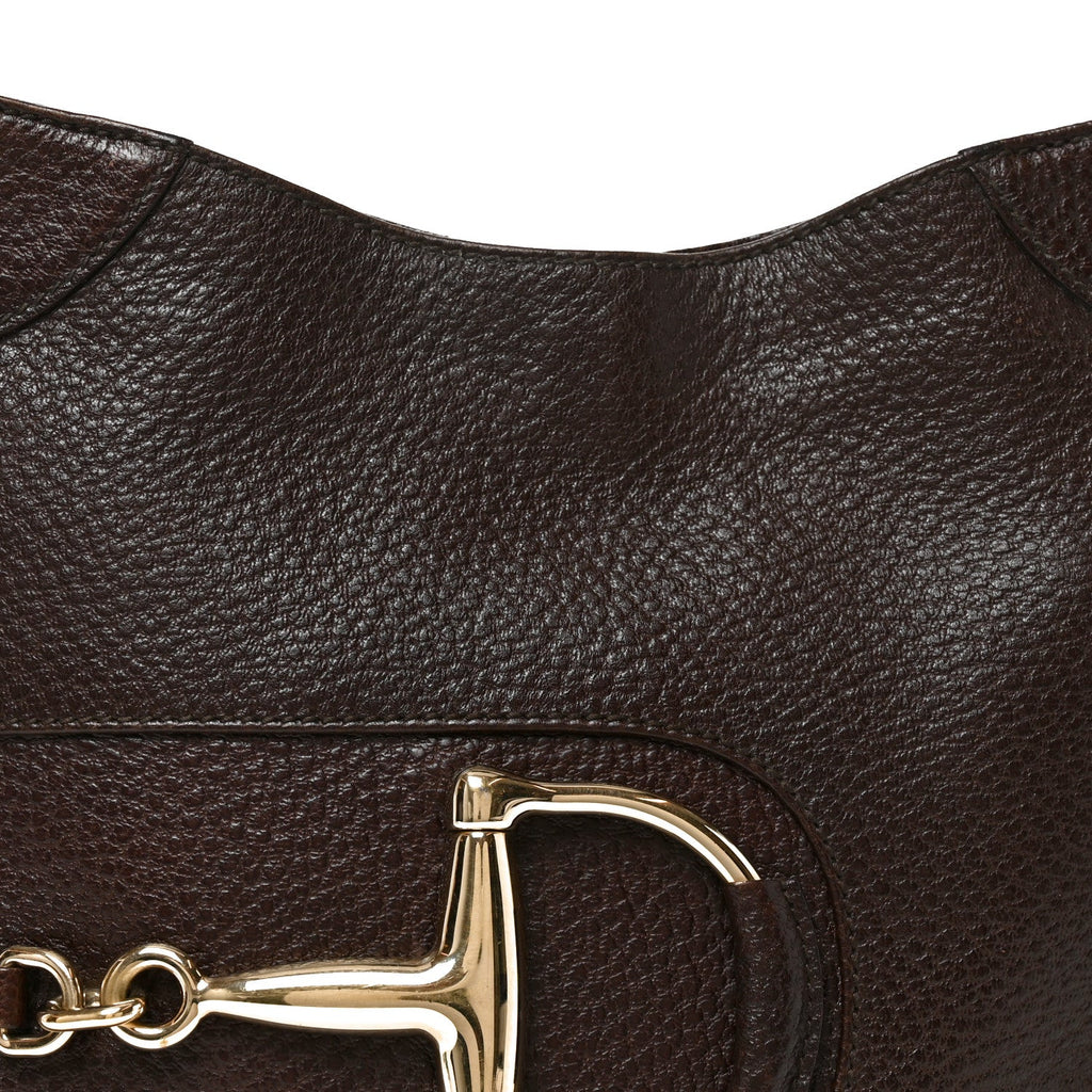Grained Calfskin Hasler Hobo Brown