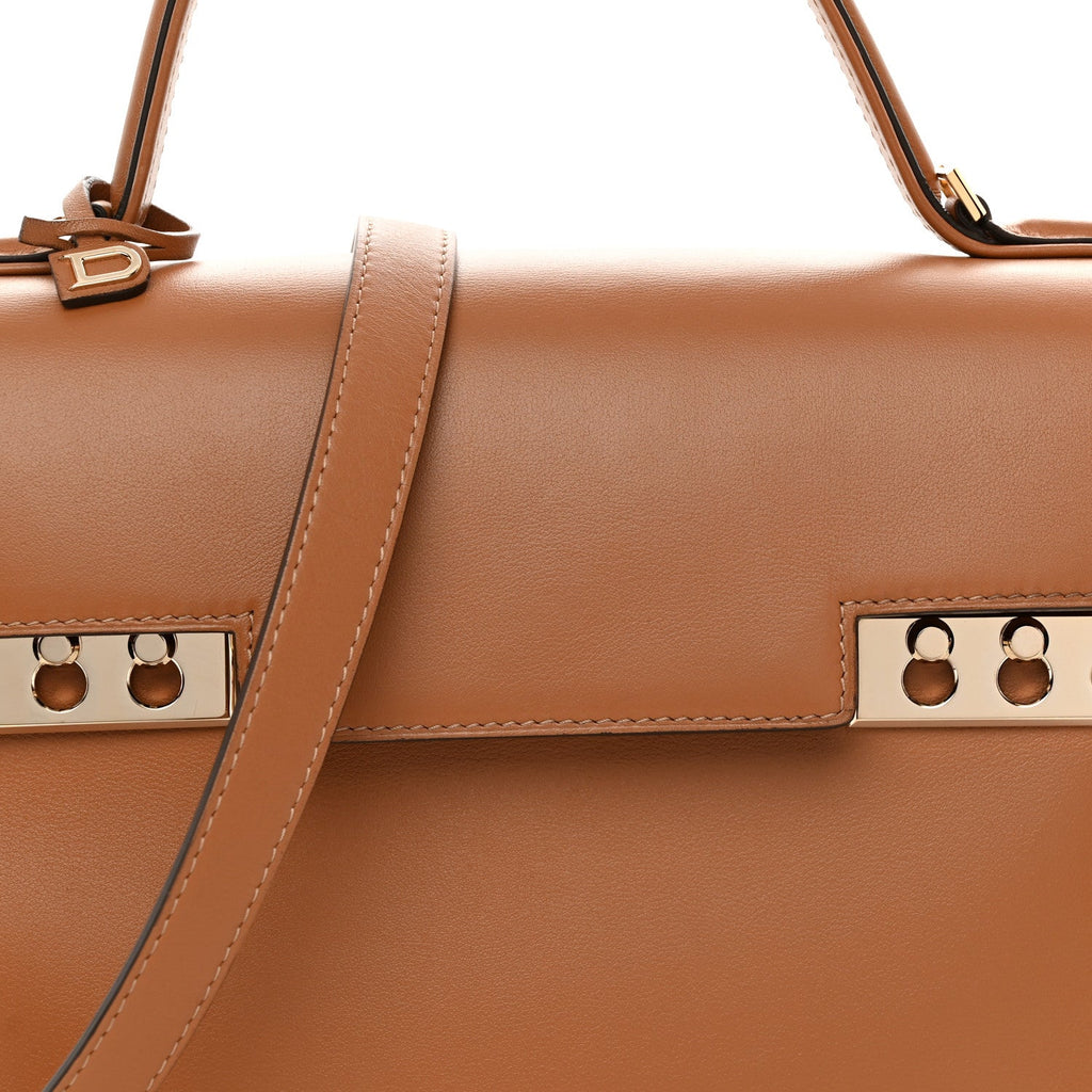 Calfskin MM Tempete Satchel Camel