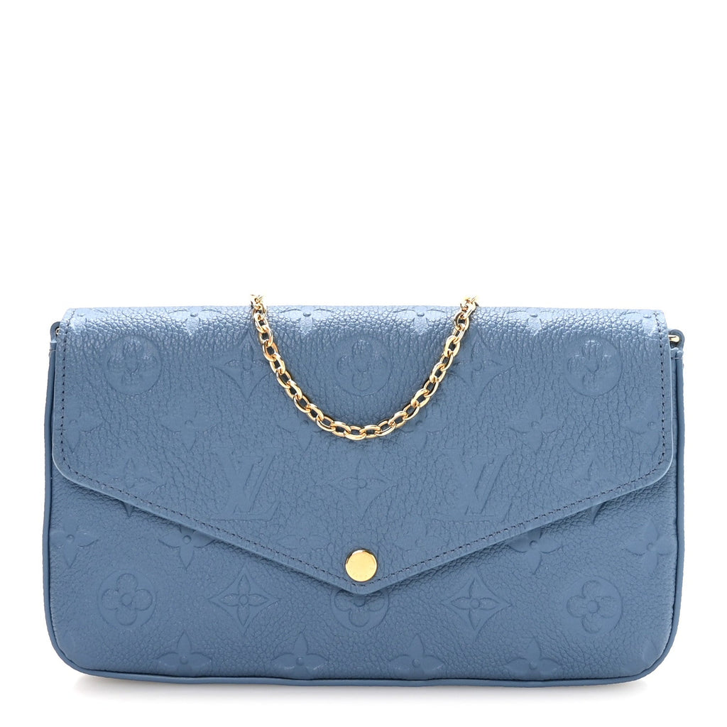 Empreinte Pochette Felicie Chain Wallet Blue Jean