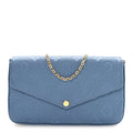 Empreinte Pochette Felicie Chain Wallet Blue Jean
