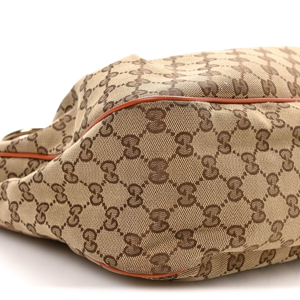Monogram Medium Sukey Top Handle Tote Beige Orange