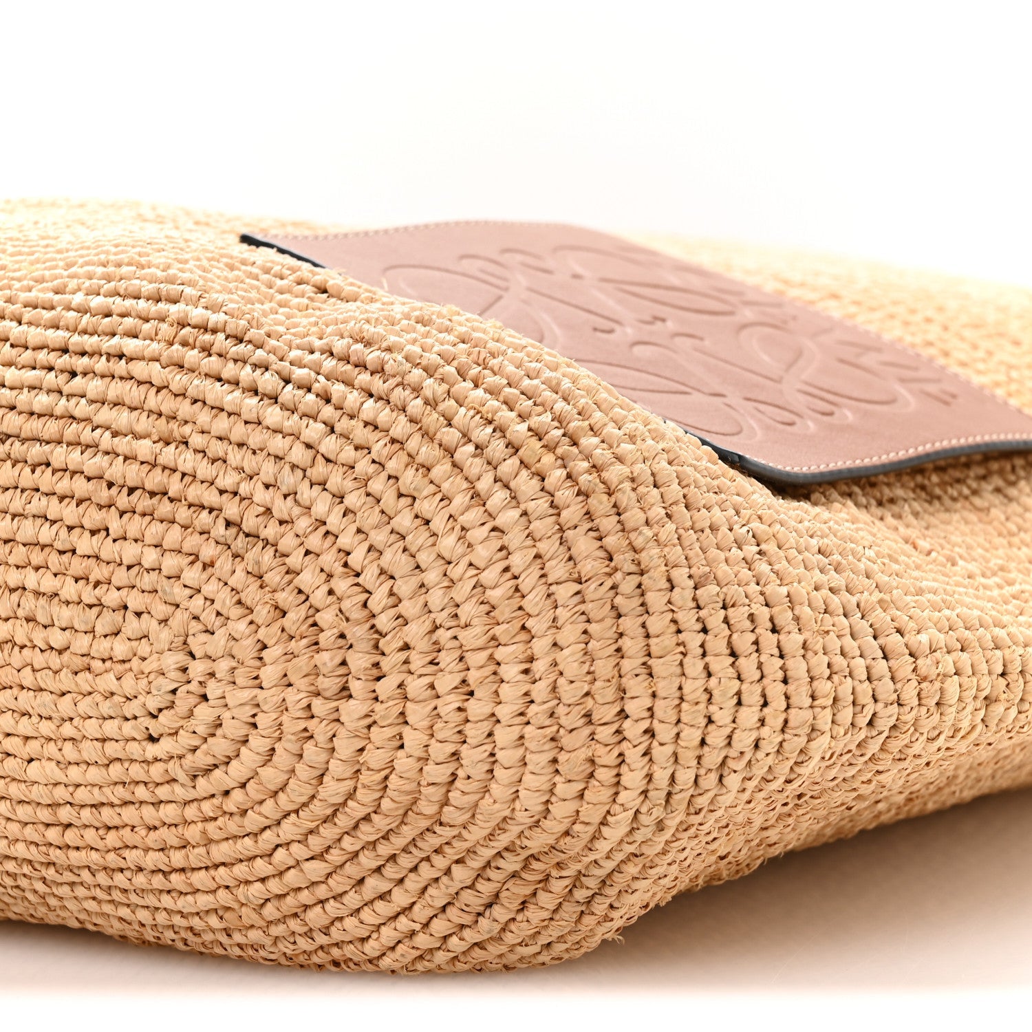 Raffia Paula's Ibiza Large Slit Tote Bag Natural Tan