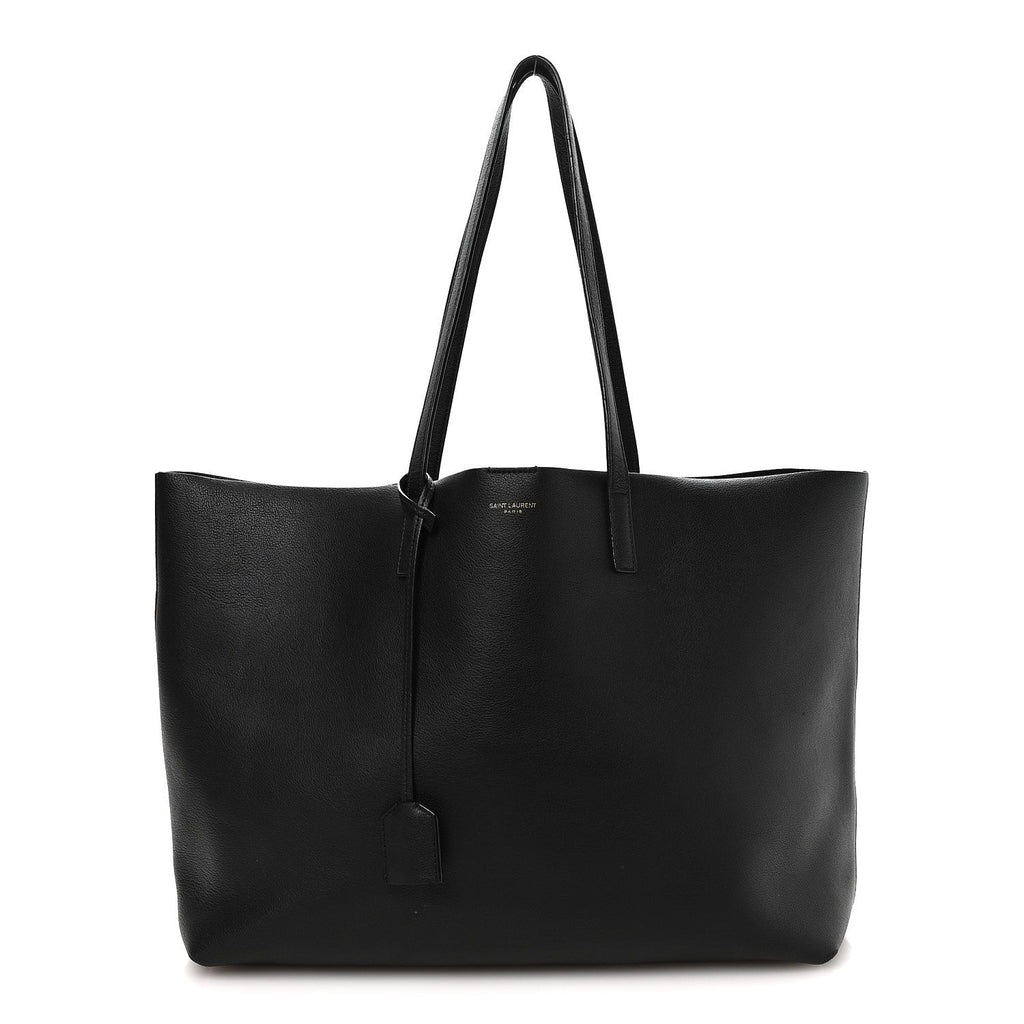 Calfskin Large Shopping Tote Black