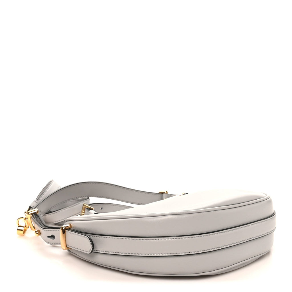 Soft Calfskin Arque Shoulder Bag Granito