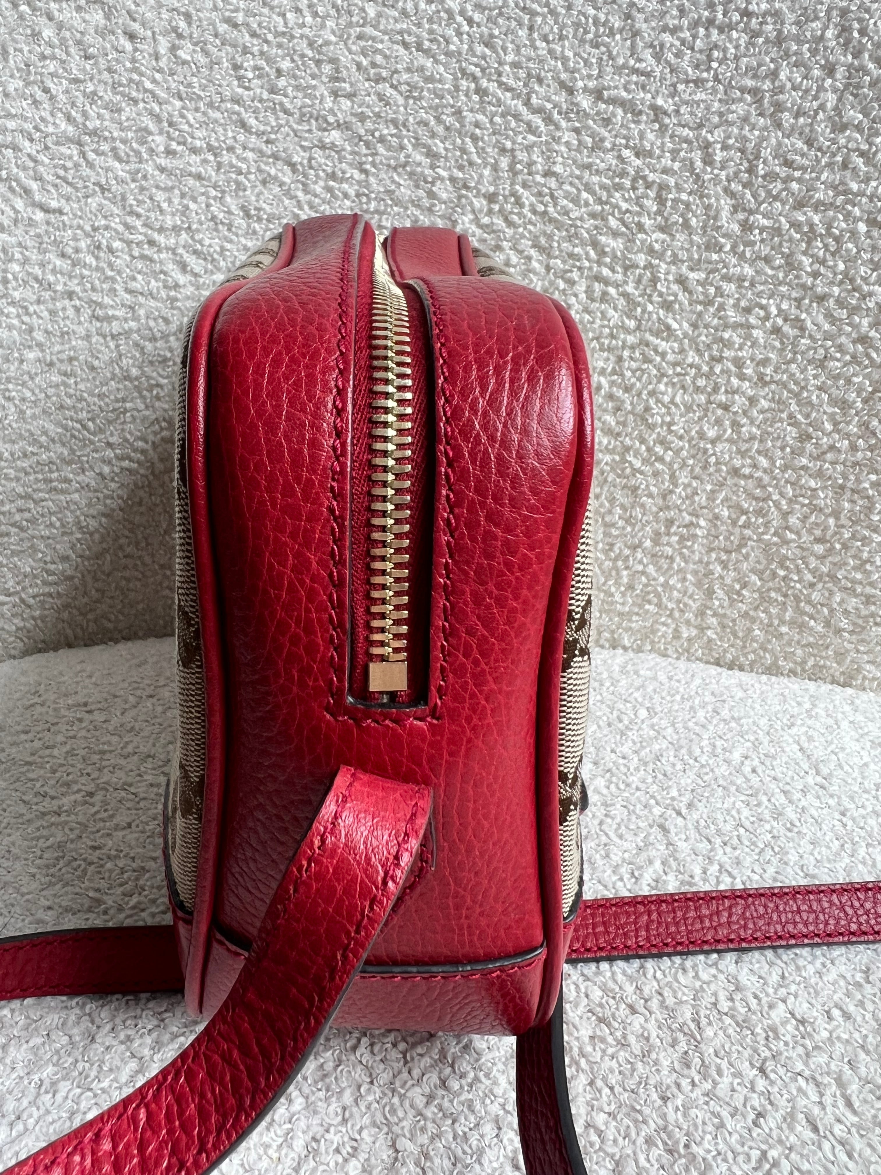 Gucci Bree GG Canvas Red Small Messenger Bag
