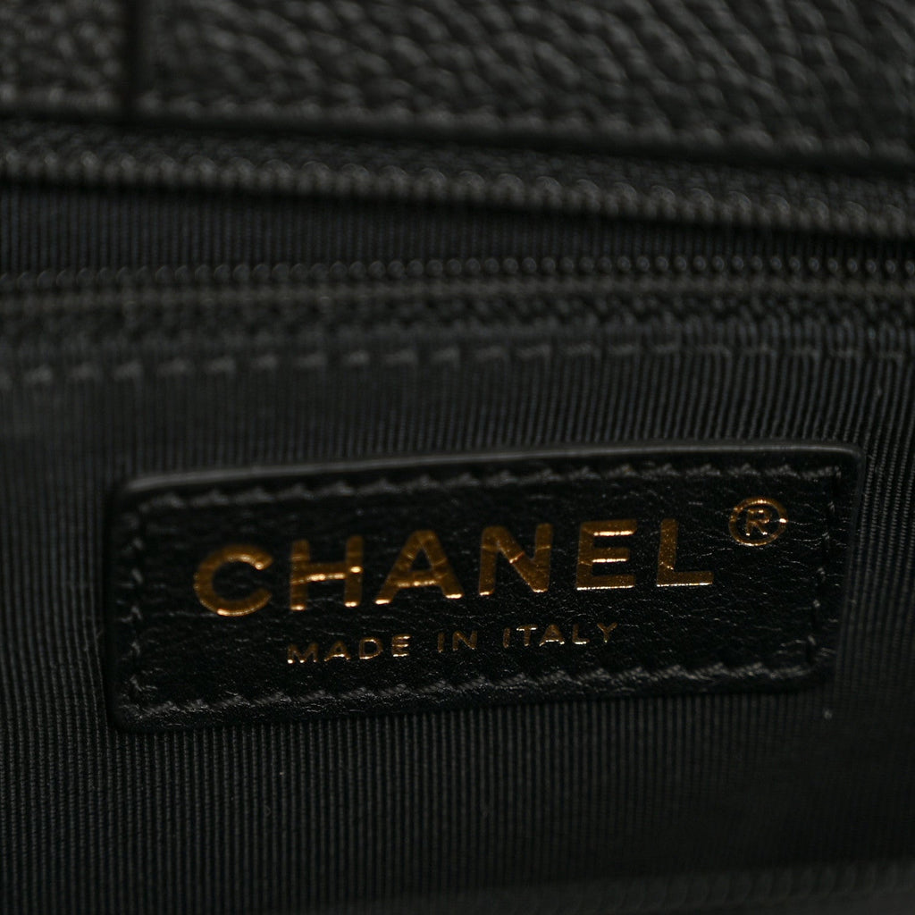 Calfskin Cerf Executive Shopper Tote Black
