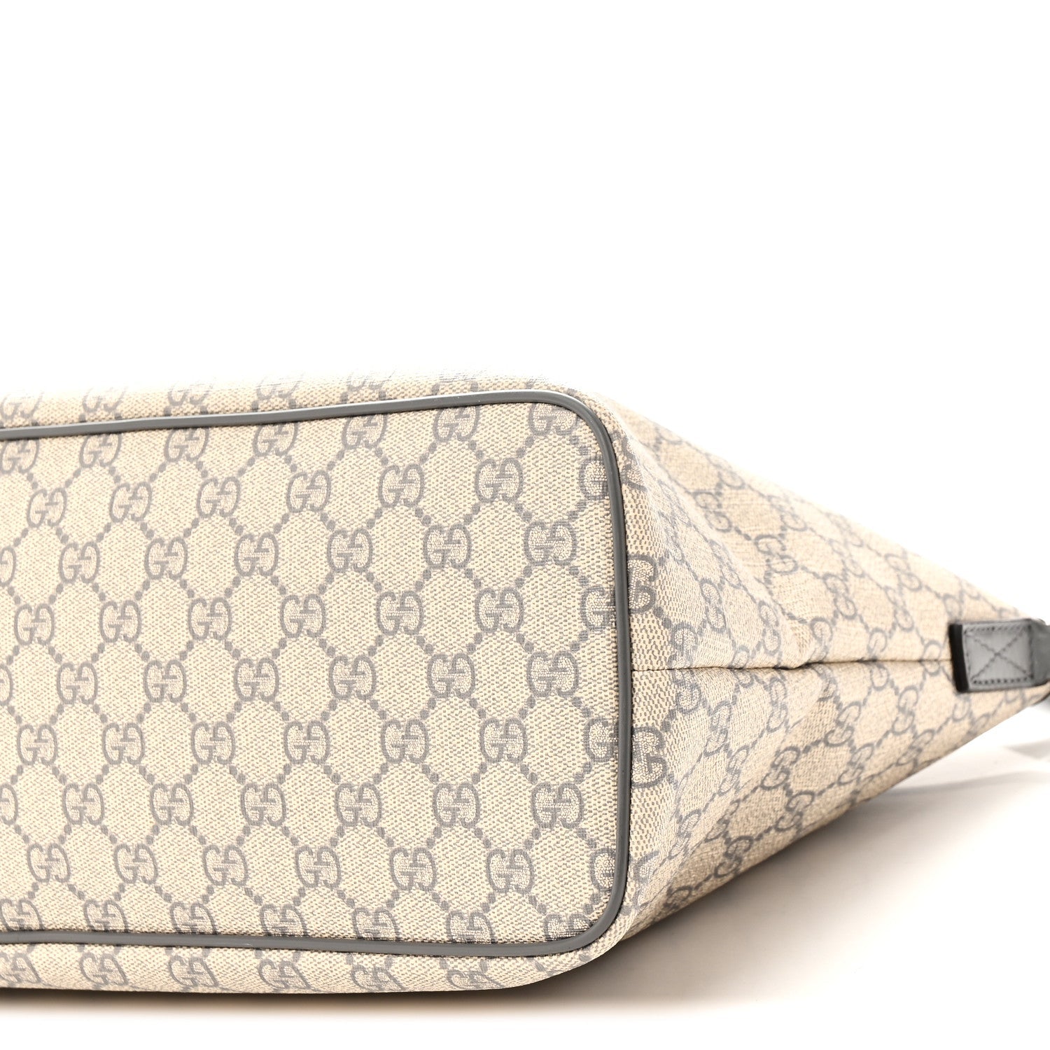 GG Supreme Monogram Medium Zippered Tote Grey