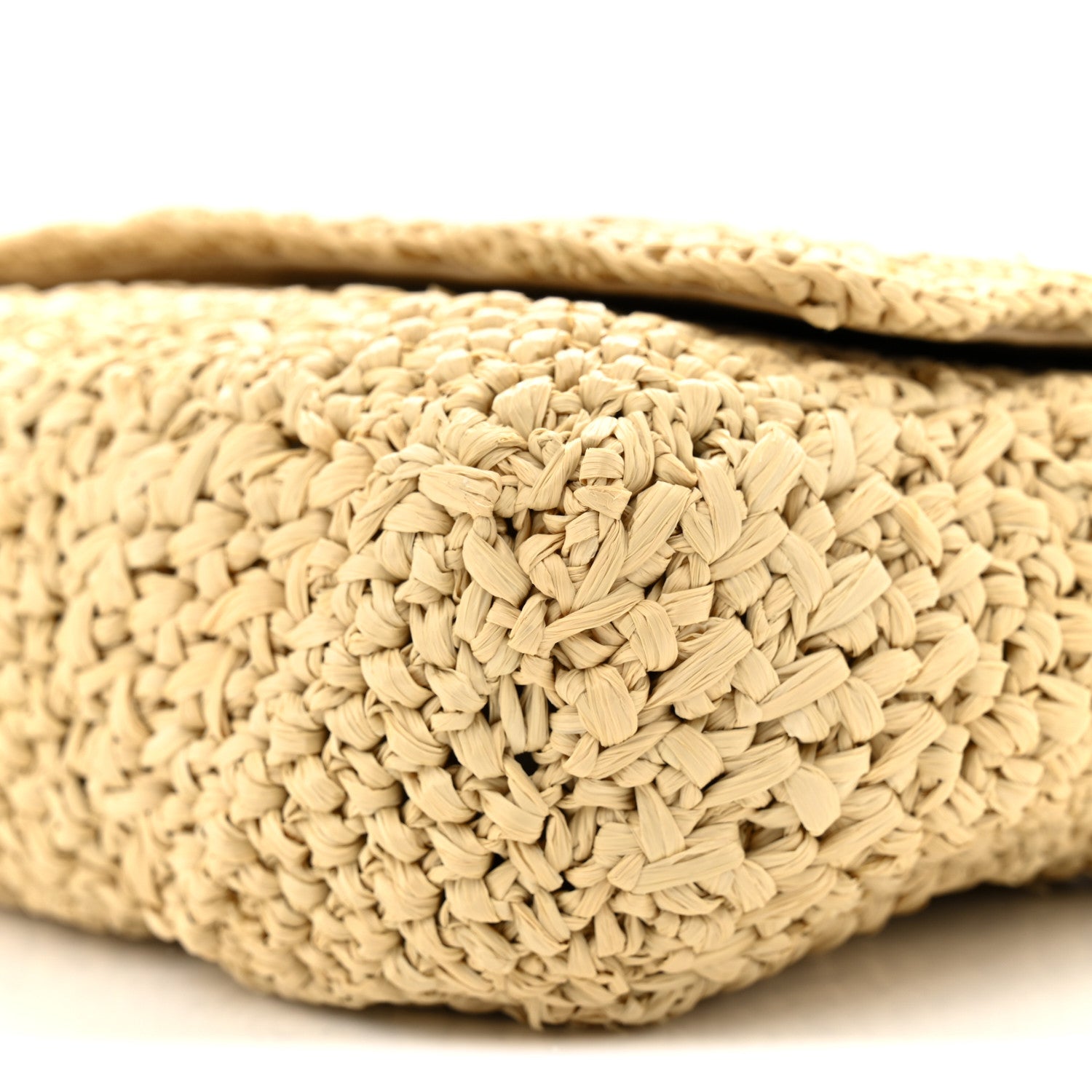 Raffia Monogram Medium Jamie Natural Avorio