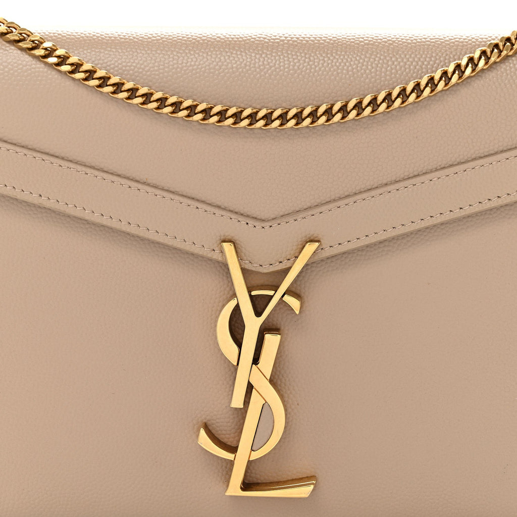 Grain De Poudre Monogram Cassandra Chain Wallet Dark Beige