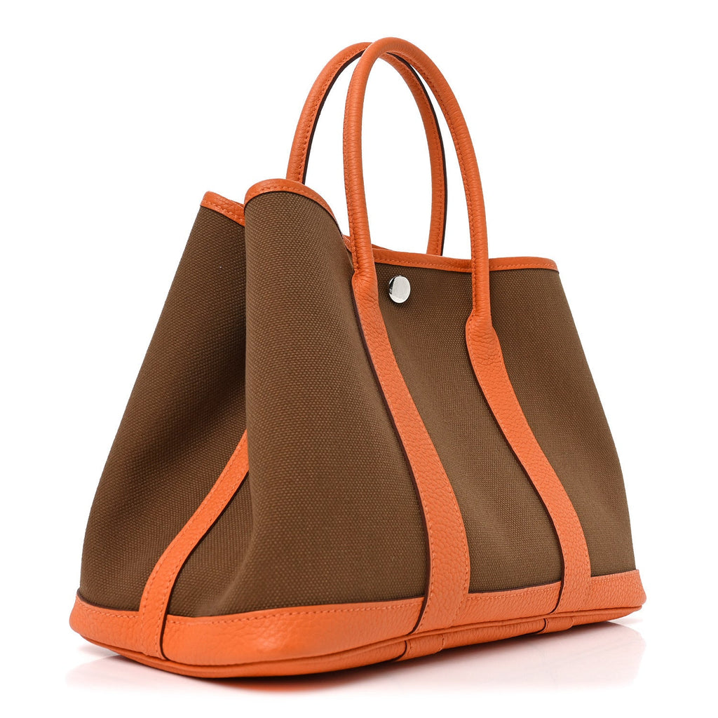 Toile Officier Negonda Garden Party Tote 30 Alezan Orange