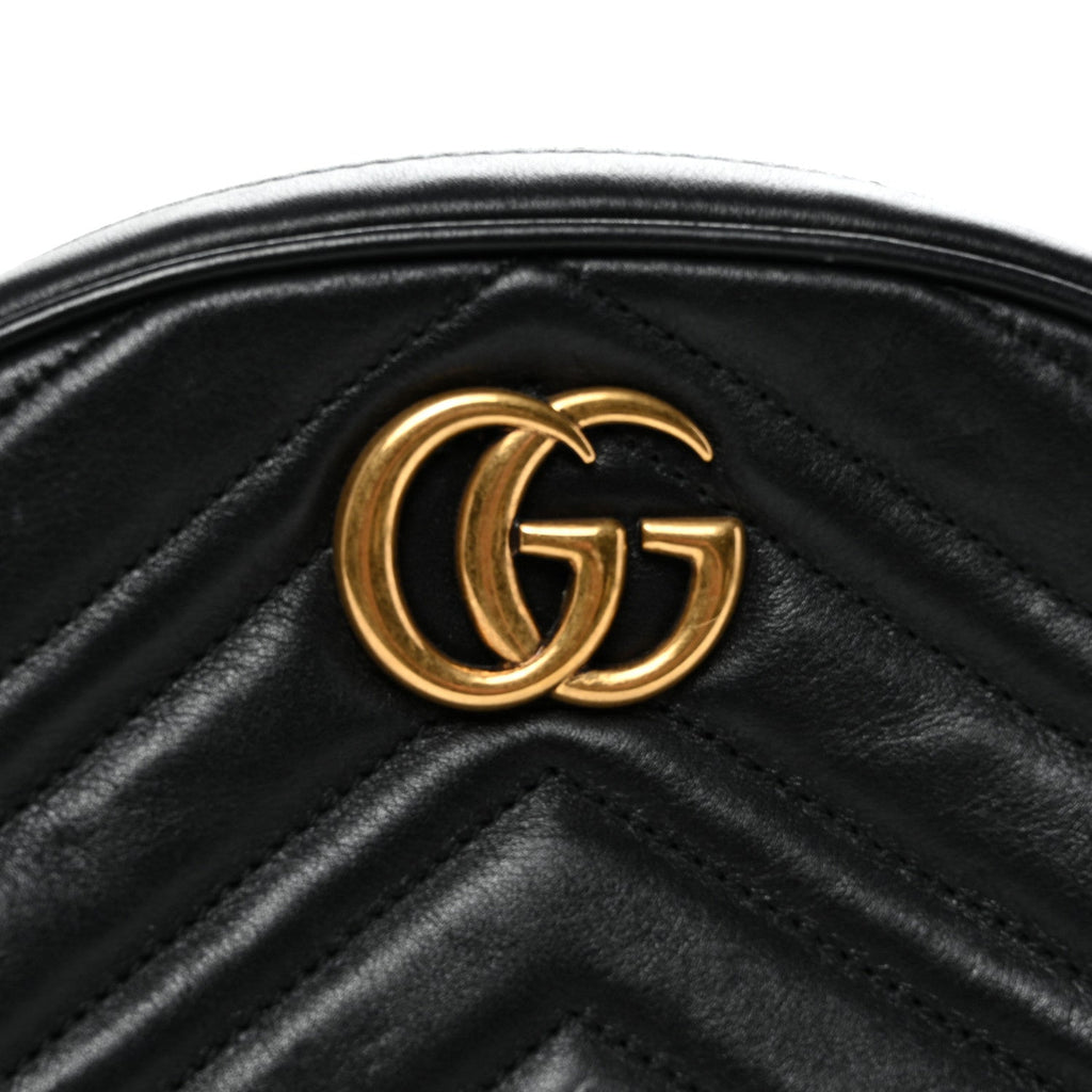 Calfskin Matelasse GG Marmont Belt Bag 75 30 Black