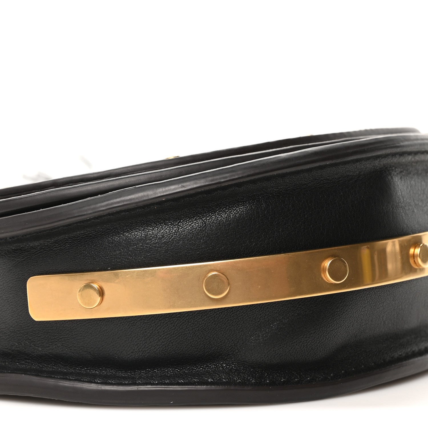Calfskin Small Nile Bracelet Minaudiere Bag Black