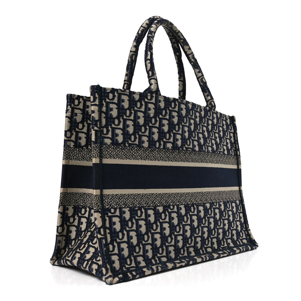 Oblique Medium Book Tote Blue Multicolor