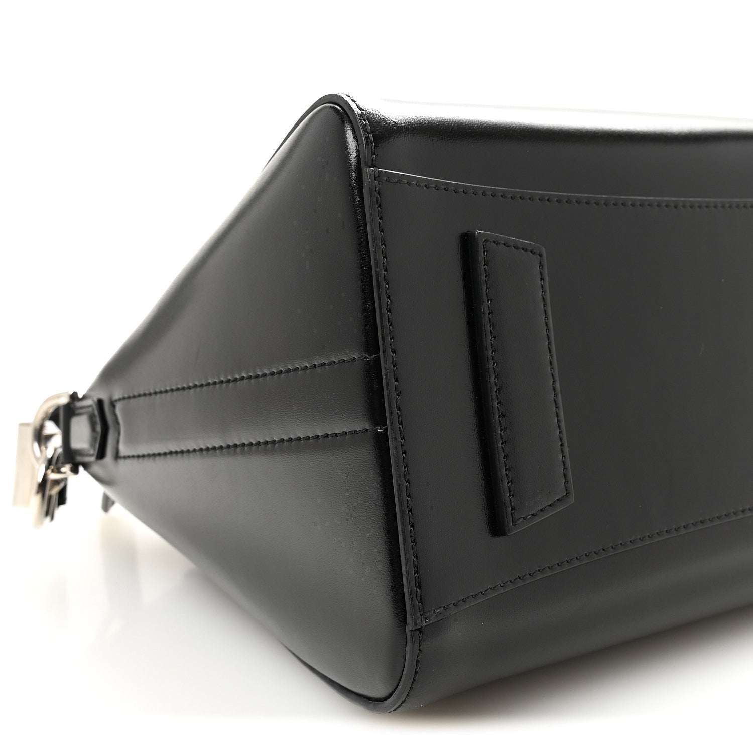 Shiny Lord Calfskin Small Antigona Black