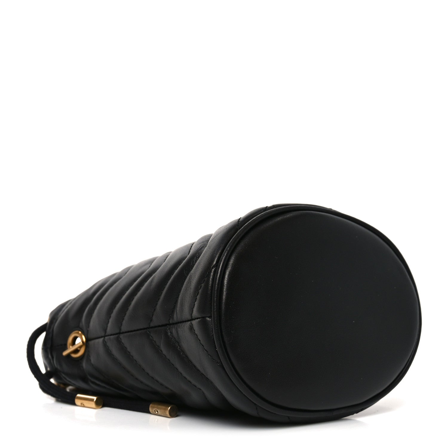 Calfskin Matelasse Mini GG Marmont 2.0 Bucket Bag Black