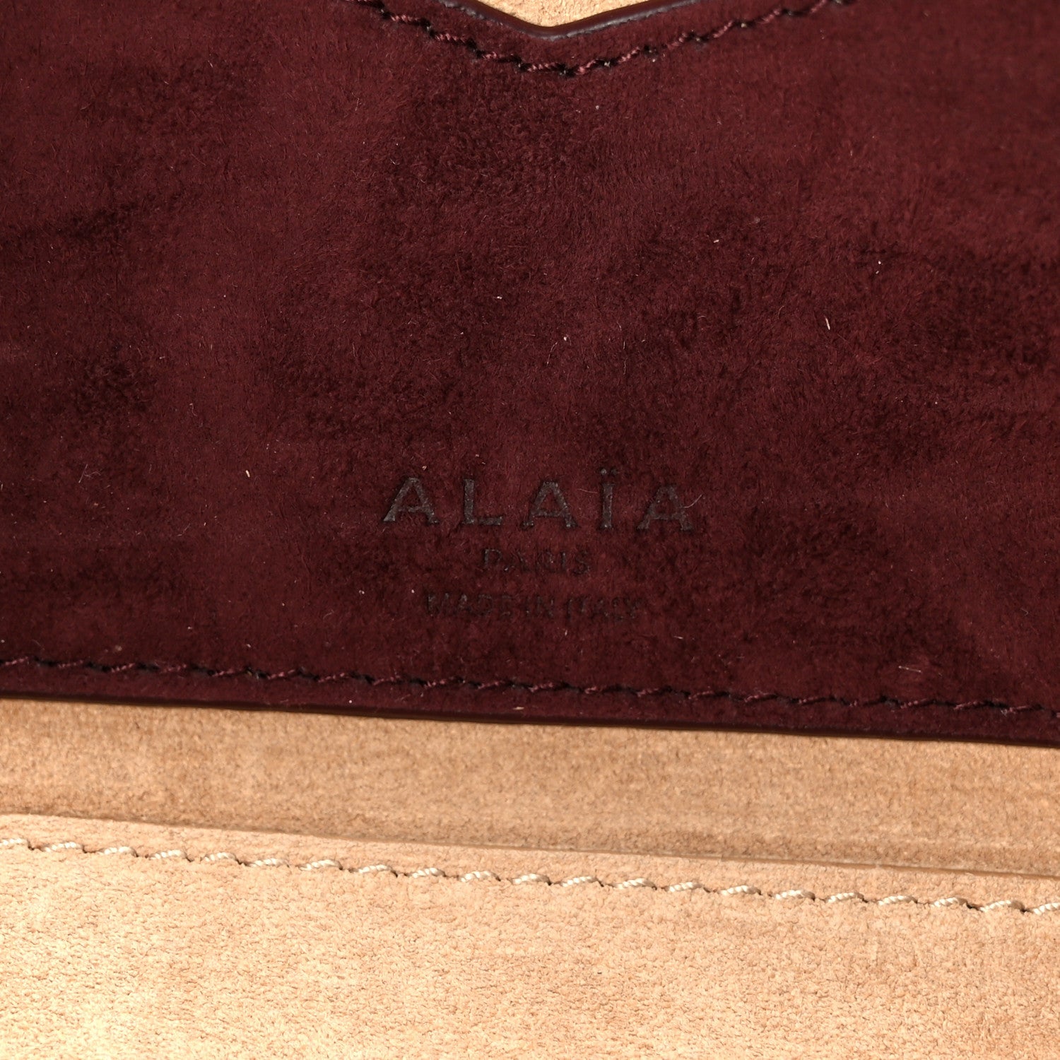 Suede Goatskin Le Teckel Clutch Rouge Grenat