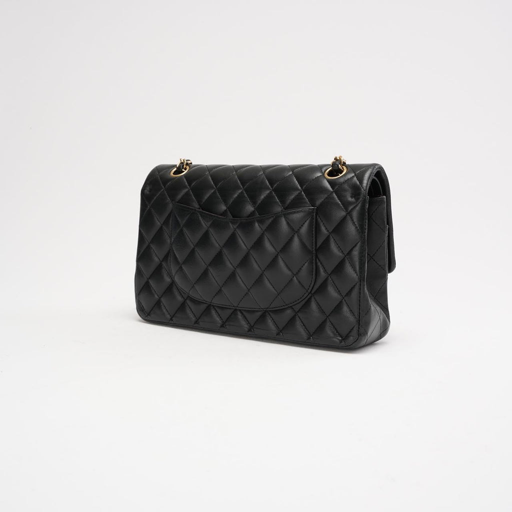 Chanel Classic Medium Double Flap Bag  Black Lambskin 2012