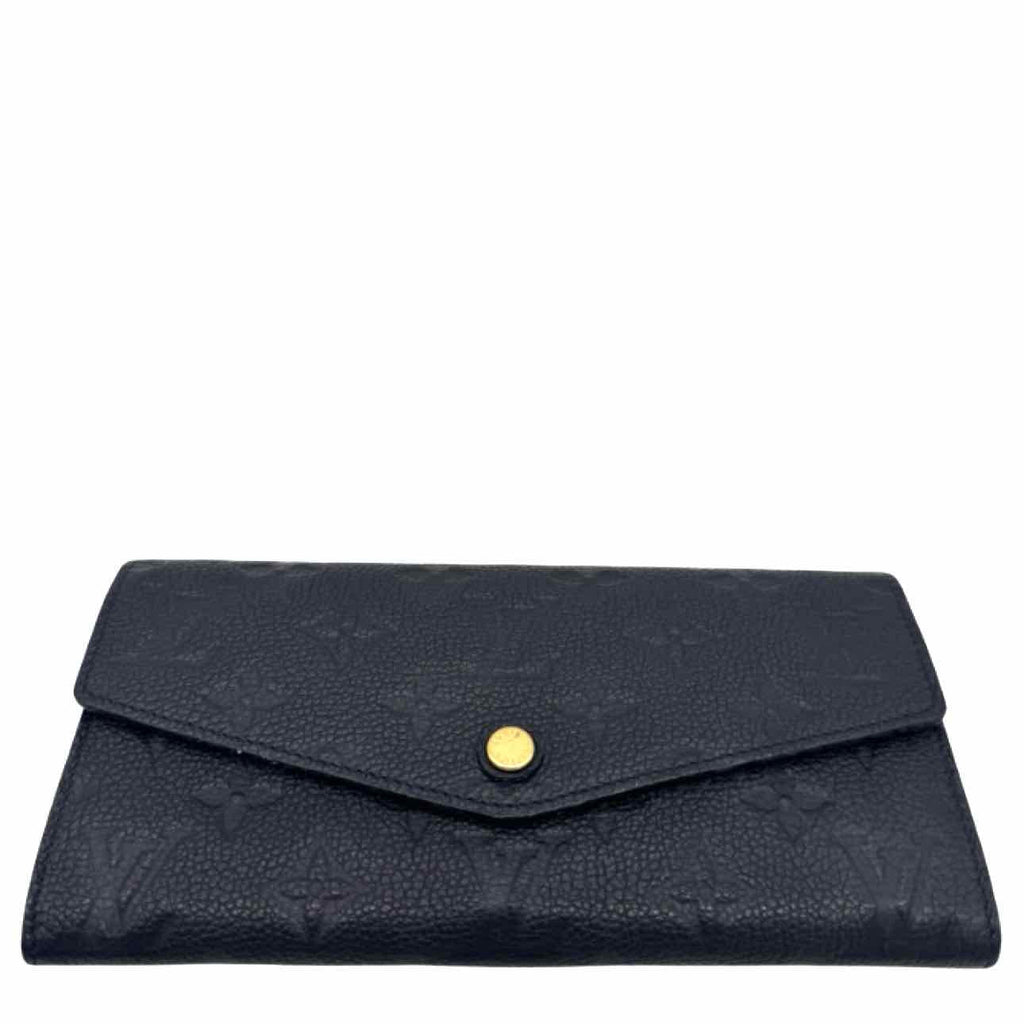 LOUIS VUITTON Empreinte Leather Sarah Wallet Navy