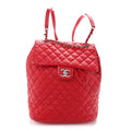 Lambskin Quilted Large Urban Spirit Backpack Red
