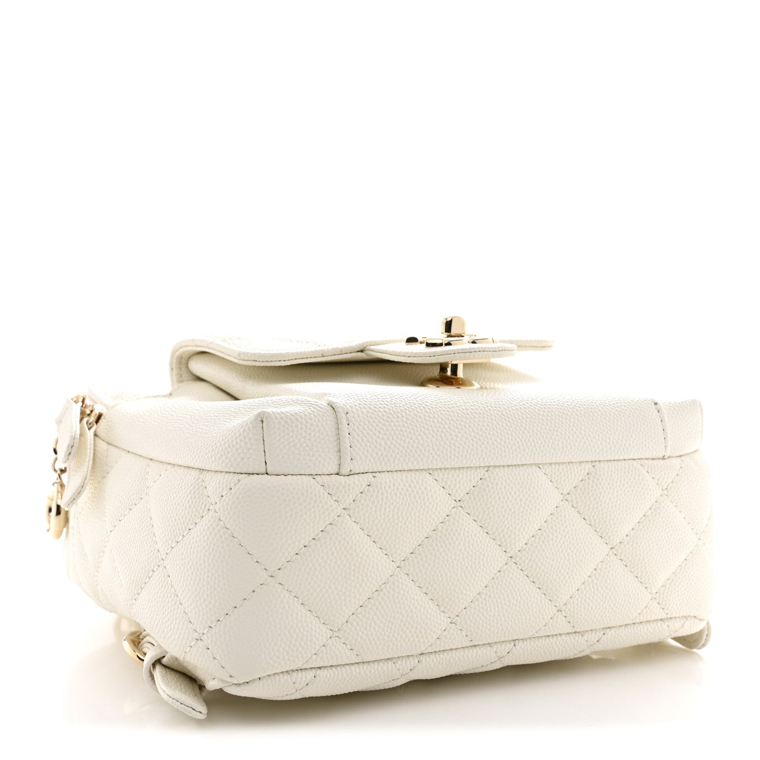 Caviar Quilted Small CC Day Backpack White