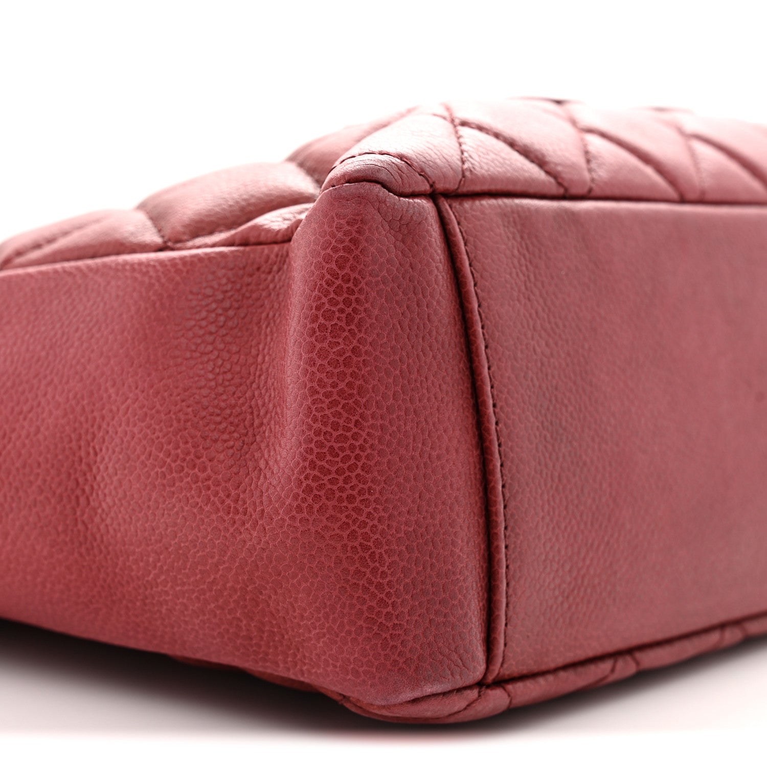 Caviar Quilted Petit Shopping Tote PST Red