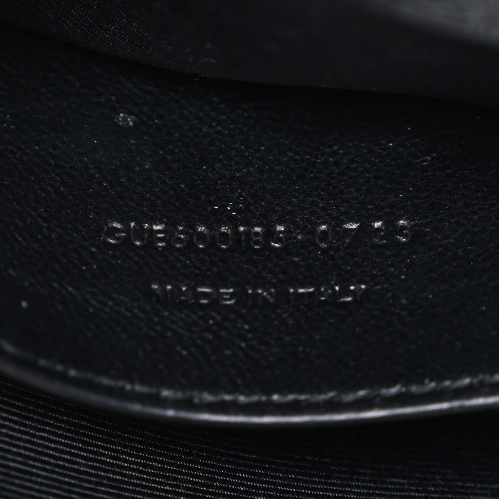Grain De Poudre Textured Mixed Matelasse Triquilt Medium Monogram Monochrome Satchel Black