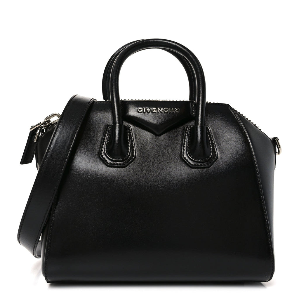 Shiny Lord Calfskin Mini Antigona Black