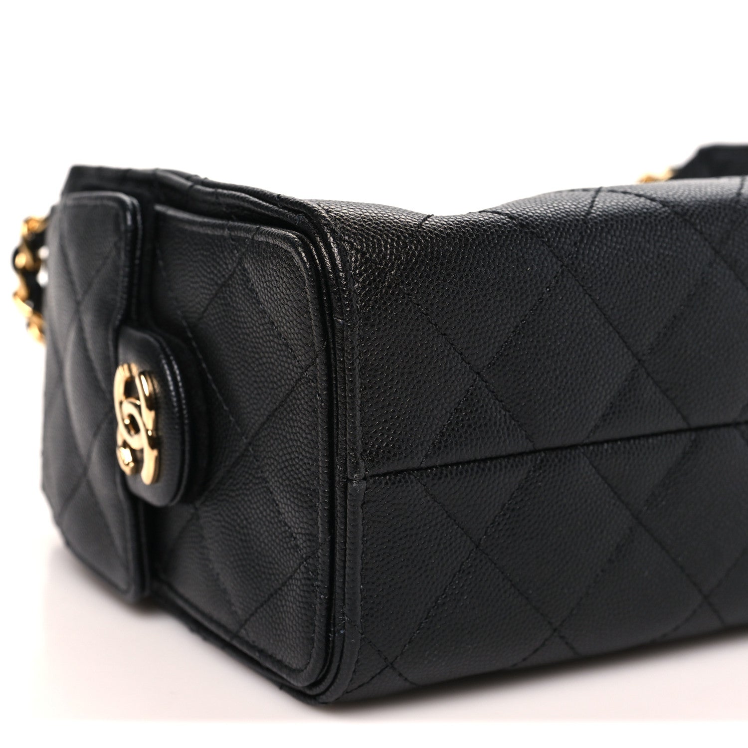 Caviar Quilted Mini Chanel 25 Handbag Black