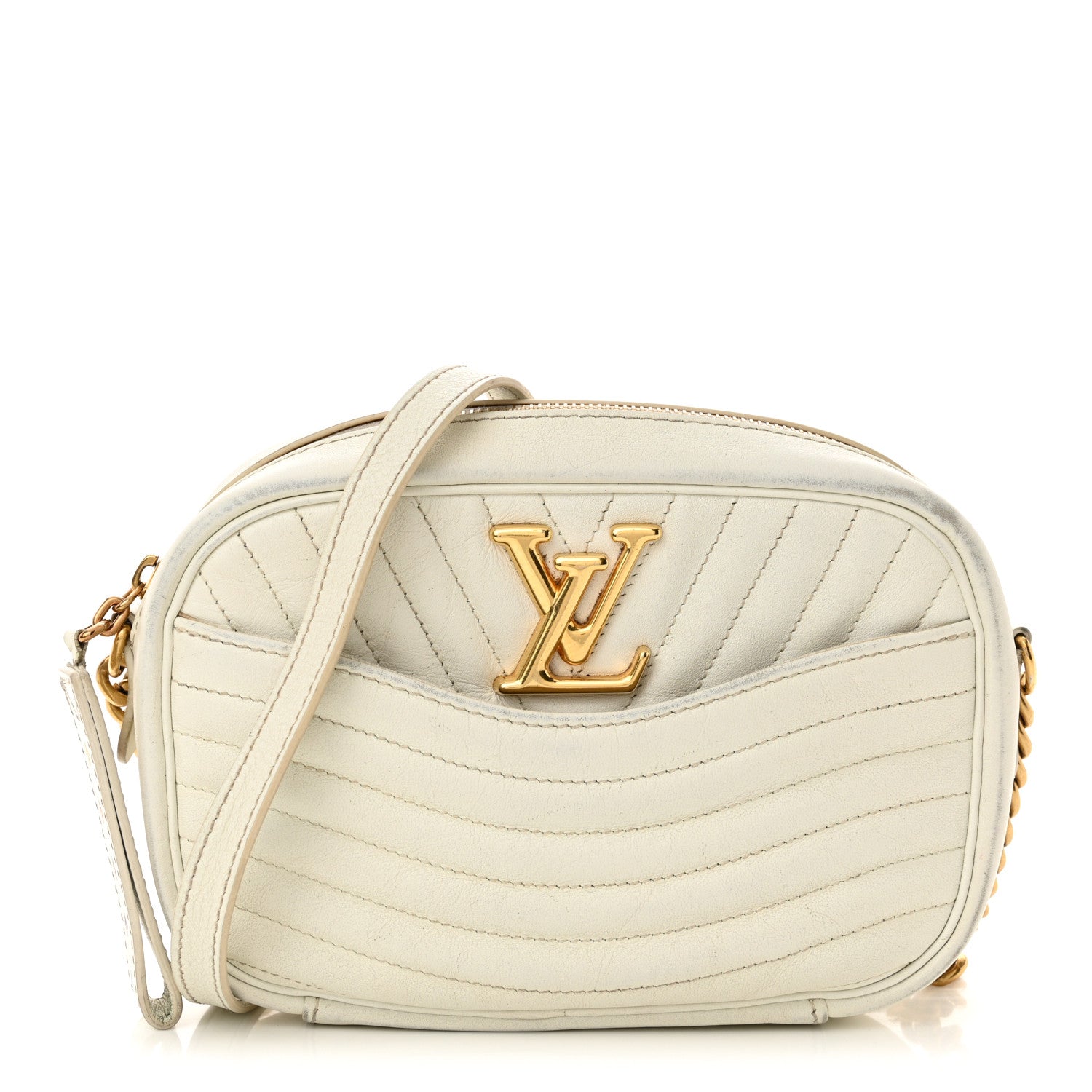 Calfskin New Wave Camera Bag White