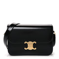 Shiny Calfskin Medium Triomphe Black
