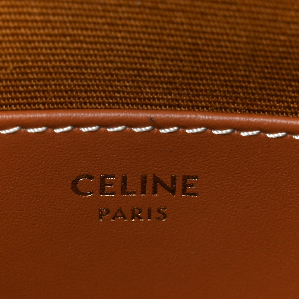 Canvas Calfskin Triomphe Mini Honorine Bag Tan
