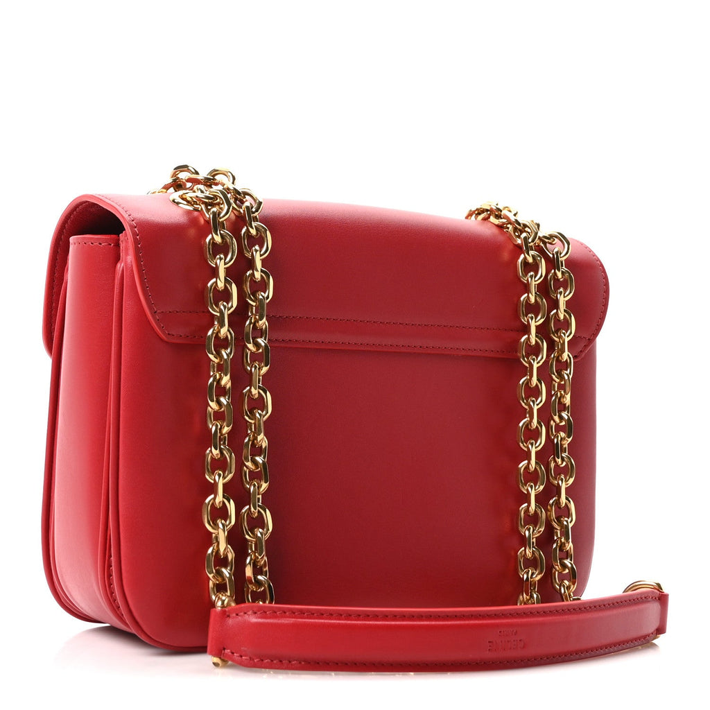 Shiny Calfskin Medium C Bag Red