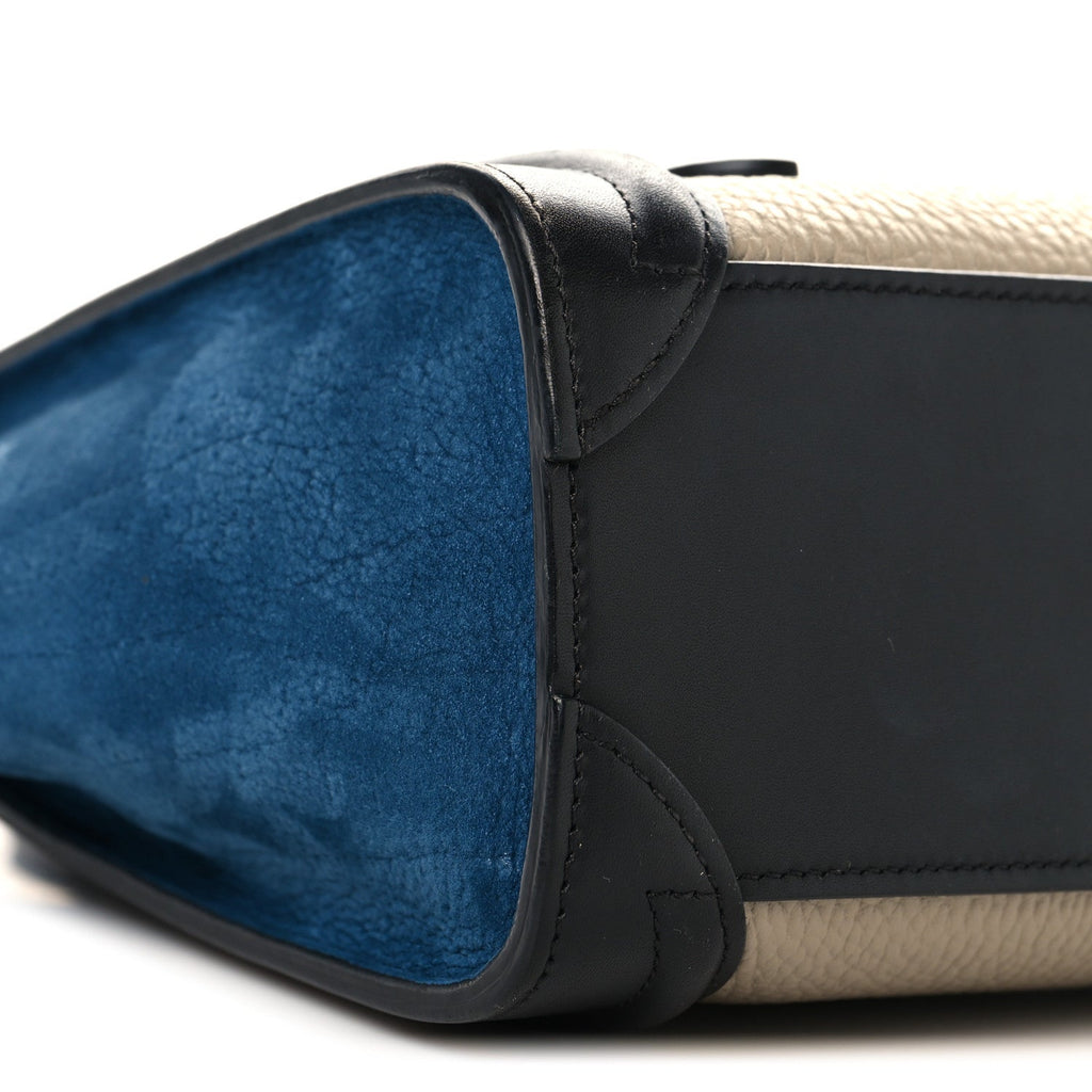 Bullhide Calfskin Nubuck Nano Tri-Color Luggage Light Taupe