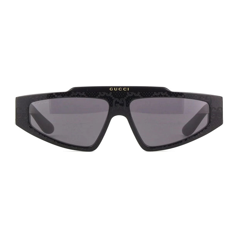 Gucci Sunglasses Cat Eye Full Rim, Shiny Black Frame and Grey Lens GG1591S001